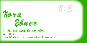 nora ebner business card